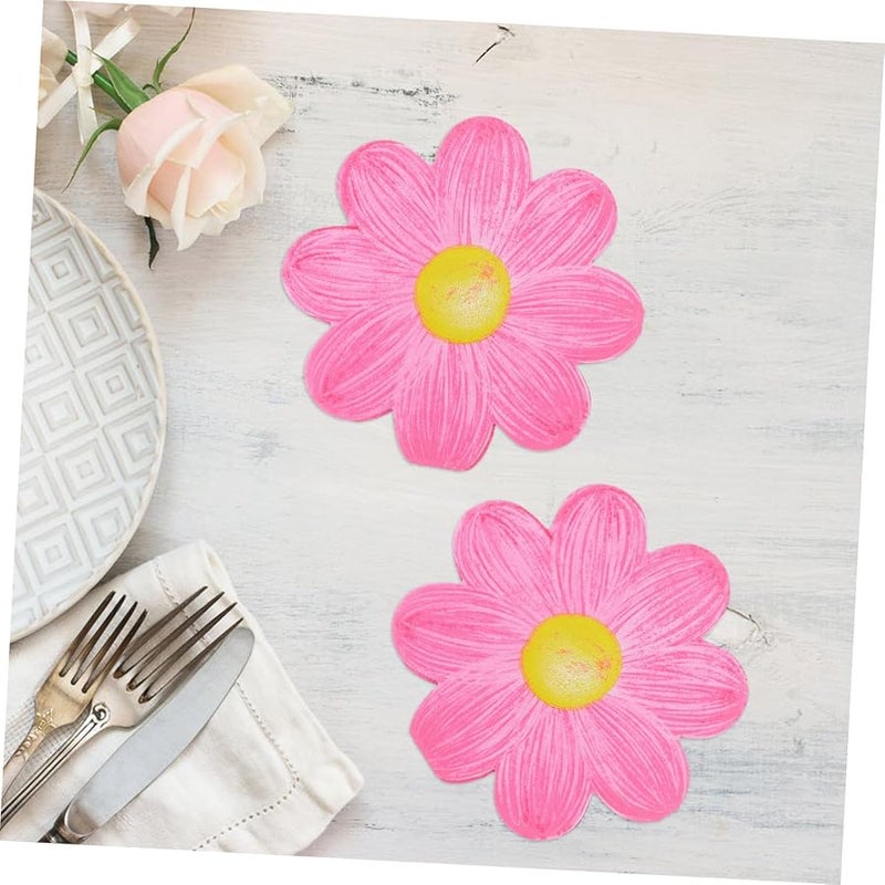 Rosy Daisy Floral Paper Napkins 40 Sheets For Birthday Wedding Party Table Decorations - Image 5